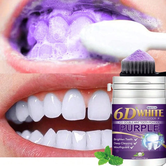 BHATCYK 1pc Purple Teeth Cleaning Powder, Whitening Teeth, Polishing Teeth, Deep Cleaning Teeth, Daily Travel Teeth Cleaning Powder.
