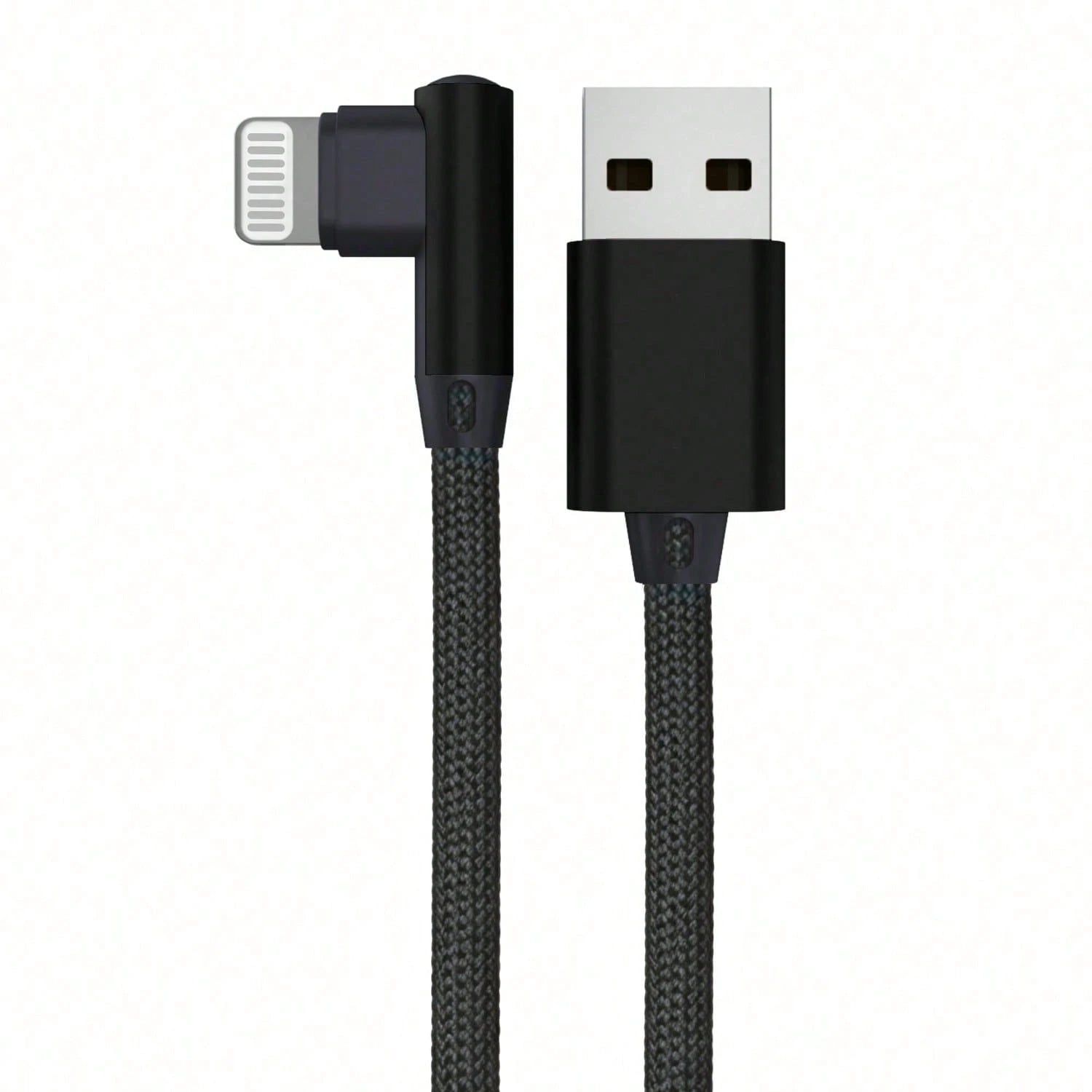BinBoom 90 Degree USB-A To Lightning Data Cable For IPad 14/13/12/11 X/8/7/7plus/6/6S/5, Supports Fast Charging, L-Shaped Cable, MFi Certified