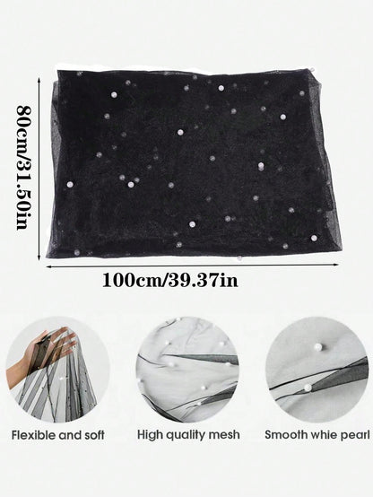 Black Pearl Gauze Tablecloth, Bohemian Country Style Cheesecloth Table Runner, Suitable For Baby Shower, Wedding, Summer Party, Home Decor, Gift