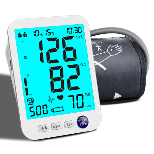 Blood Pressure Monitor For Home Use, Upper Arm Blood Pressure Machine With Large Cuff, Blood Pressure Machine, Adjustable Arm Cuff 8.7"-16.5",Large Display