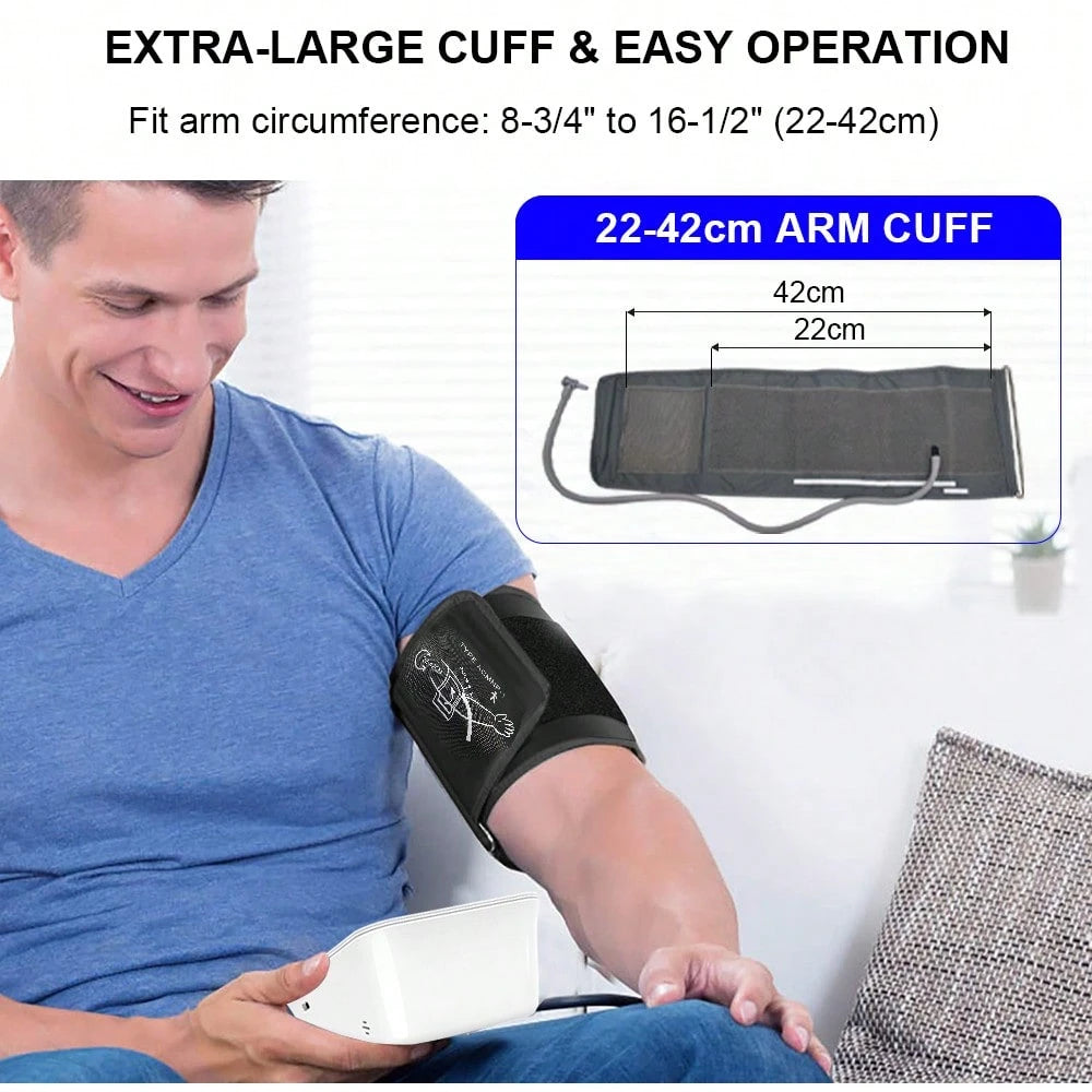 Blood Pressure Monitor For Home Use, Upper Arm Blood Pressure Machine With Large Cuff, Blood Pressure Machine, Adjustable Arm Cuff 8.7"-16.5",Large Display