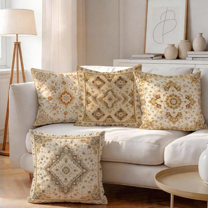 Bohemian Vintage Persian Pattern Pillow Case, Single-Sided Printed Pillow Cover, Suitable For Living Room, Bedroom, Home Decor, All Season Pillow Case