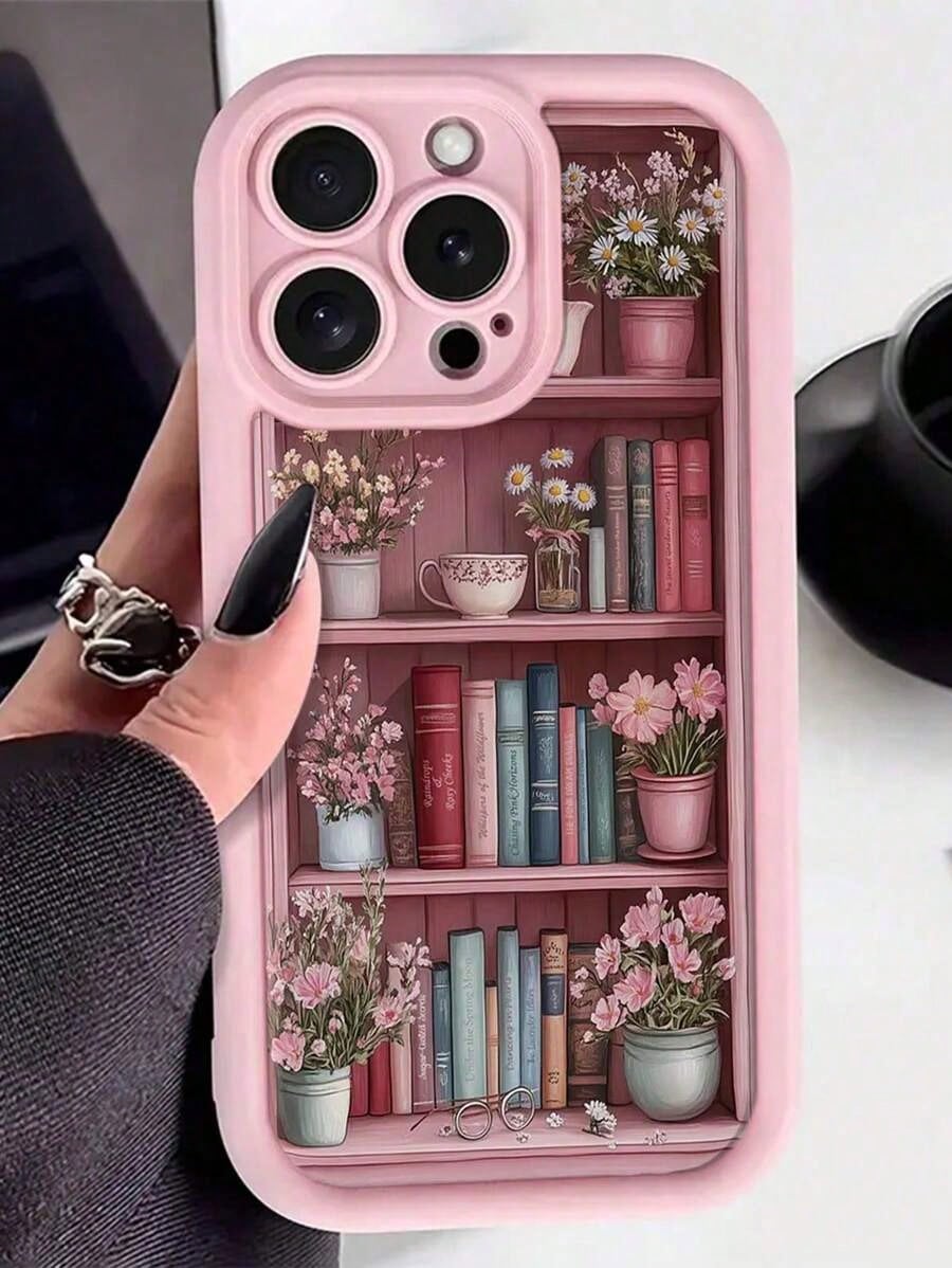 Book Painted Slot Fashion Soft Shockproof Phone Case Suitable For IPhone 16/ 15/XR/7P8P/P12 Pro Max/P13 Pro Max/P14 PROMAX/P13/P14/P11/P12/P14, XS/S/XS Max/7 8GES2, Cute And Fashionable Thick Protecti