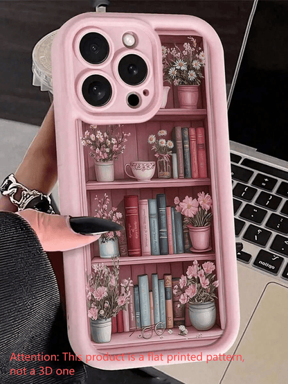 Book Painted Slot Fashion Soft Shockproof Phone Case Suitable For IPhone 16/ 15/XR/7P8P/P12 Pro Max/P13 Pro Max/P14 PROMAX/P13/P14/P11/P12/P14, XS/S/XS Max/7 8GES2, Cute And Fashionable Thick Protecti