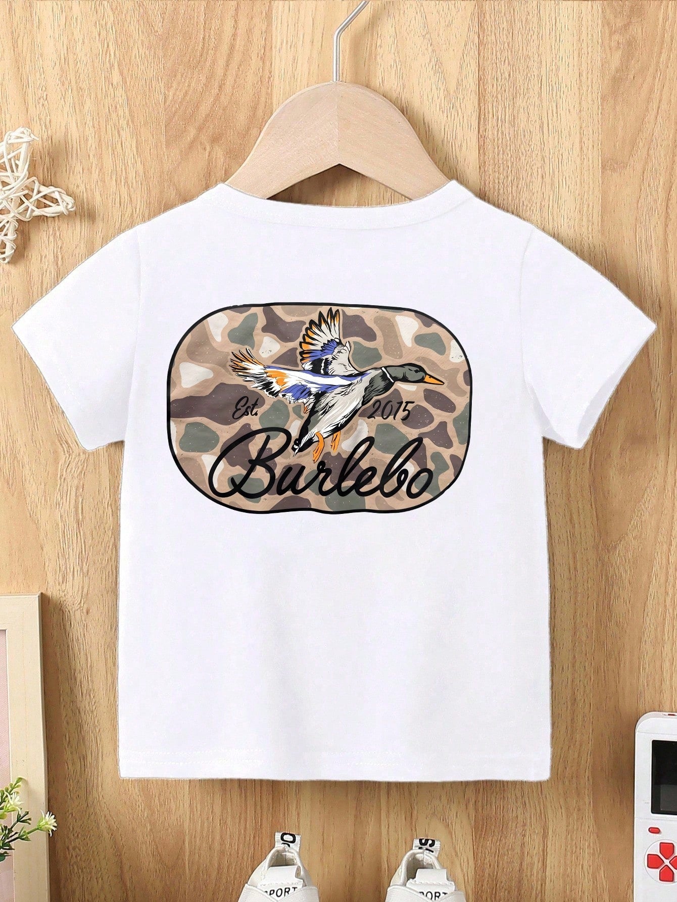 Boys' Casual Fashion T-Shirt, Camo Mallard Duck Print, Comfortable Soft Fabric, Perfect For Little Ones
