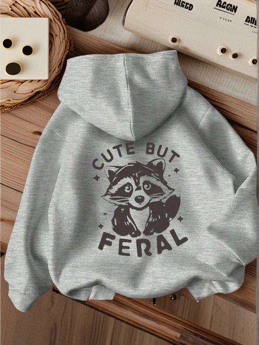 Boys' Casual Loose Fit Thick Knit Hooded Sweatshirt