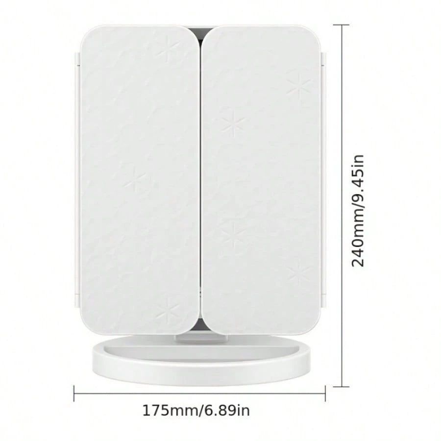 Brand New Rotatable LED Folding Vanity Mirror Touch Control Dimmable Lighted Cosmetic Mirror For Bathroom Bedroom, Ideal Perfect Gift For Women