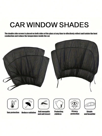 Breathable Car Mosquito Screens With High Density Mesh To Block Insects And Uv Rays Stretchable Car Window Shade For Campers And Road Trippers Universal Car Cover For Car Camping And Outdoor Resting O