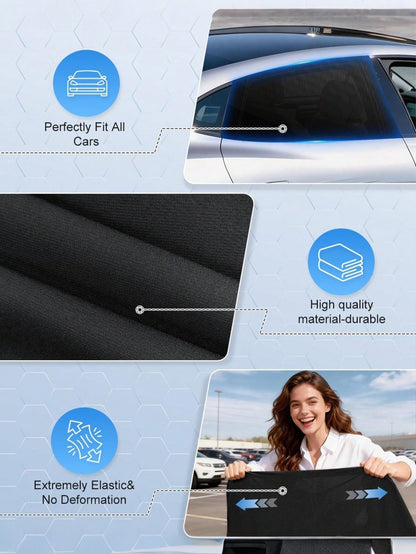 Breathable Car Mosquito Screens With High Density Mesh To Block Insects And Uv Rays Stretchable Car Window Shade For Campers And Road Trippers Universal Car Cover For Car Camping And Outdoor Resting O