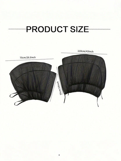 Breathable Car Mosquito Screens With High Density Mesh To Block Insects And Uv Rays Stretchable Car Window Shade For Campers And Road Trippers Universal Car Cover For Car Camping And Outdoor Resting O
