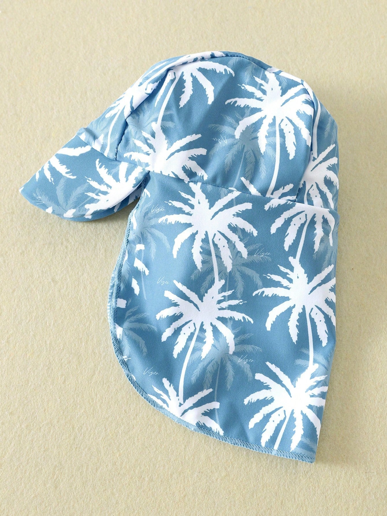 Bubblio Unisex Baby 3pcs/Set Blue Cute Coconut Tree Long Sleeve Rash Guard Swimsuit Sun Protection Hat Swimwear,Summer Funny Beach Pool Party Vacation Holiday