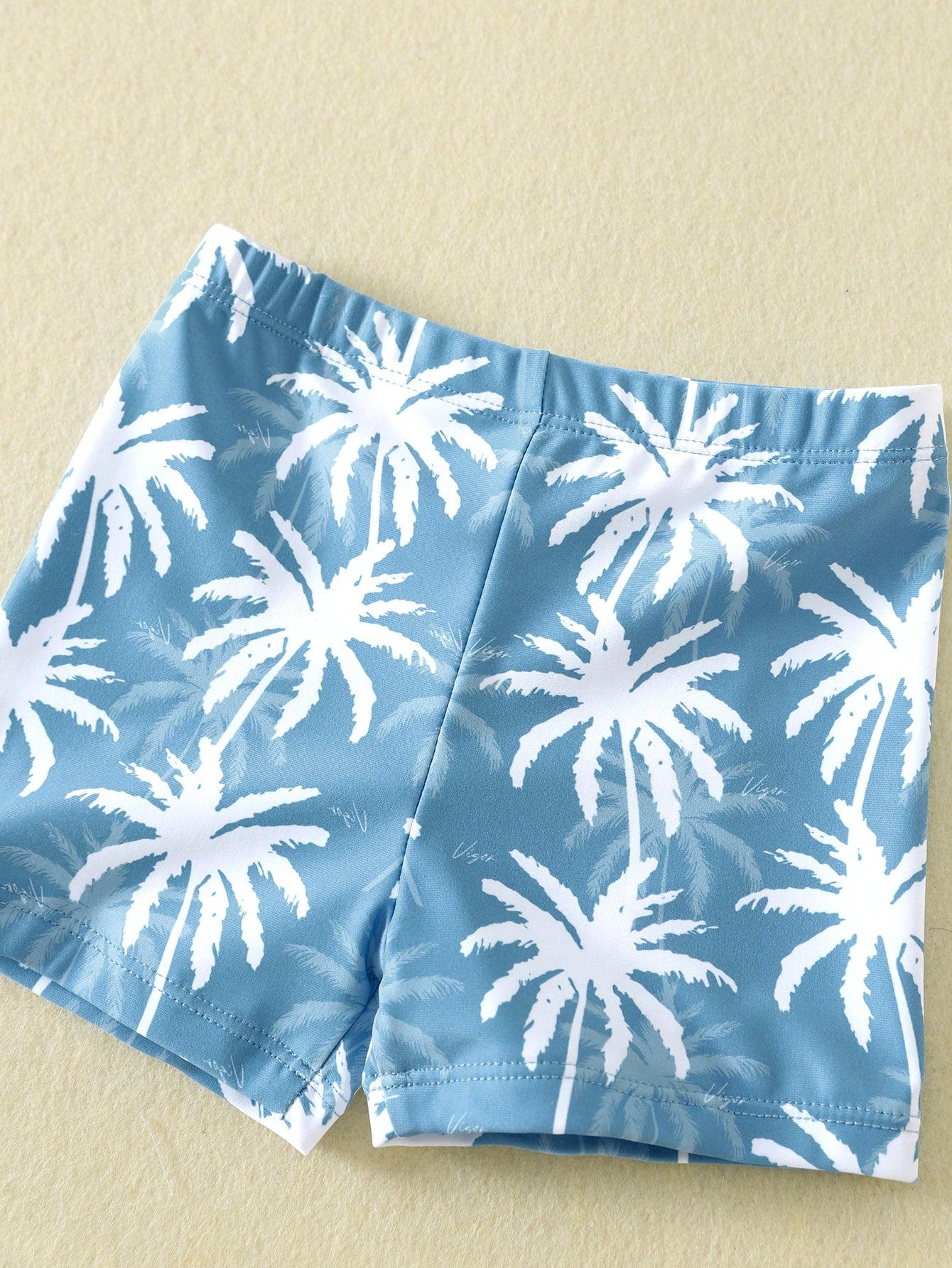 Bubblio Unisex Baby 3pcs/Set Blue Cute Coconut Tree Long Sleeve Rash Guard Swimsuit Sun Protection Hat Swimwear,Summer Funny Beach Pool Party Vacation Holiday