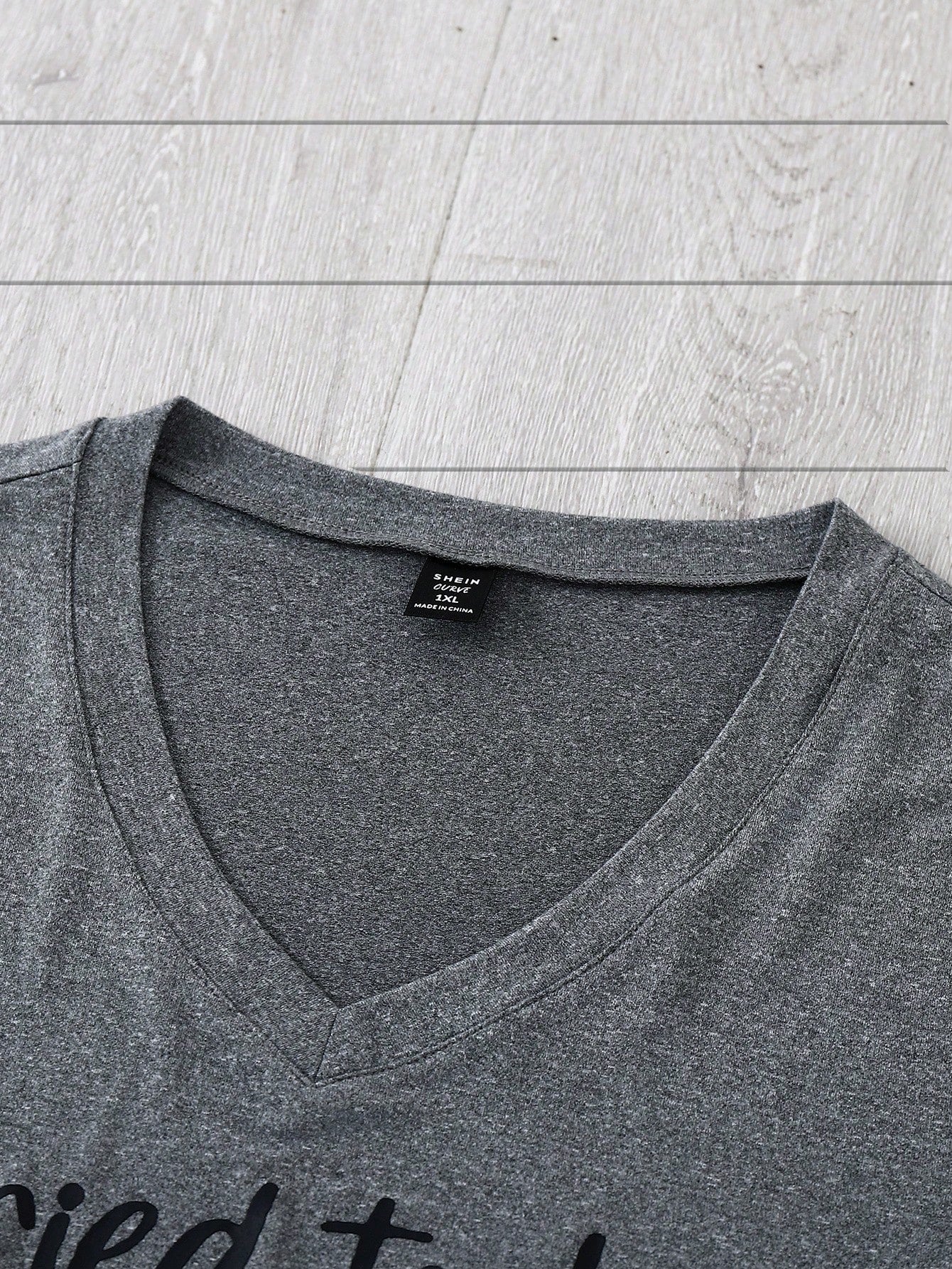 Calvaya Plus Size V-Neck Short Sleeve Letter Print Casual T-Shirt Women Graphic Tee Top For Summer