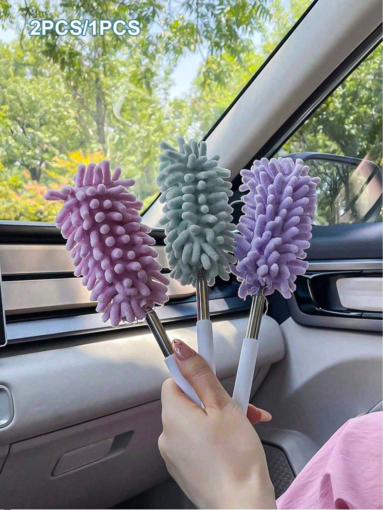 Car Cleaning Tools, Car Duster Brush, Retractable Duster, Car Glass Cleaner, Retractable Anti-Static Duster Brush For Cleaning Car Dust And Windshield