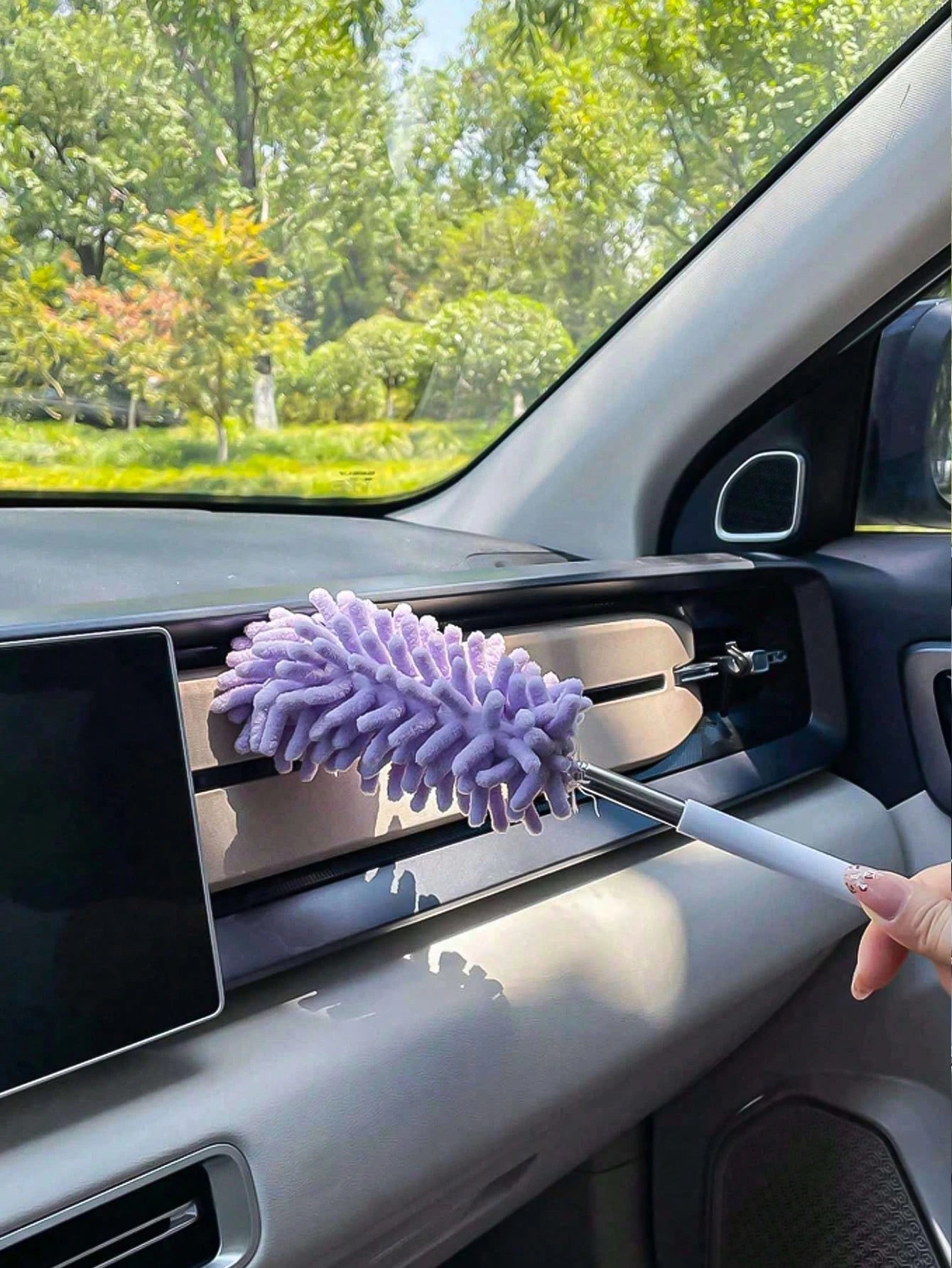 Car Cleaning Tools, Car Duster Brush, Retractable Duster, Car Glass Cleaner, Retractable Anti-Static Duster Brush For Cleaning Car Dust And Windshield
