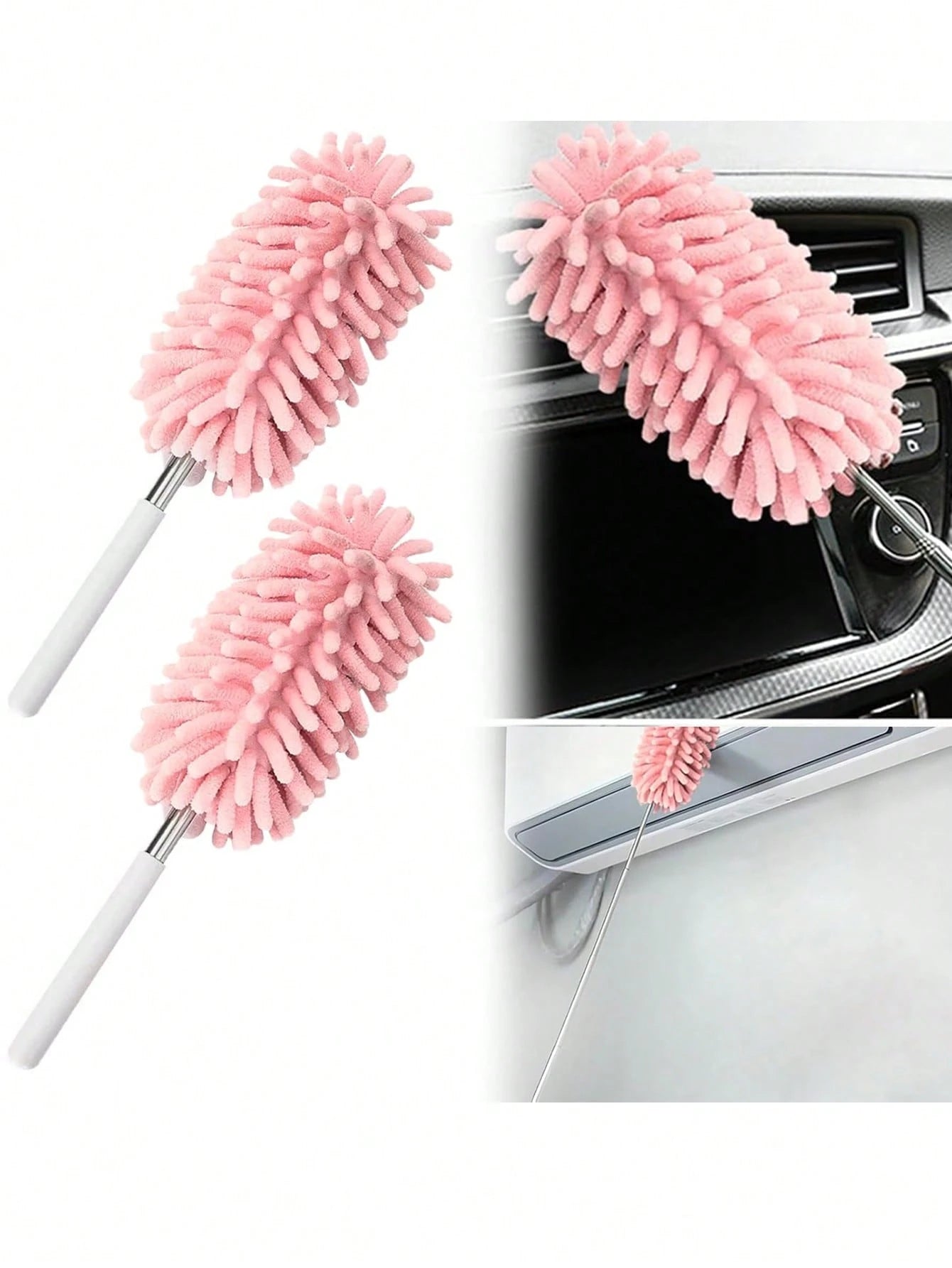 Car Cleaning Tools, Car Duster Brush, Retractable Duster, Car Glass Cleaner, Retractable Anti-Static Duster Brush For Cleaning Car Dust And Windshield