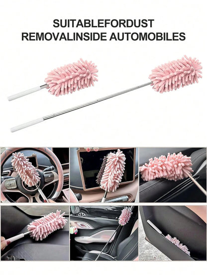 Car Cleaning Tools, Car Duster Brush, Retractable Duster, Car Glass Cleaner, Retractable Anti-Static Duster Brush For Cleaning Car Dust And Windshield