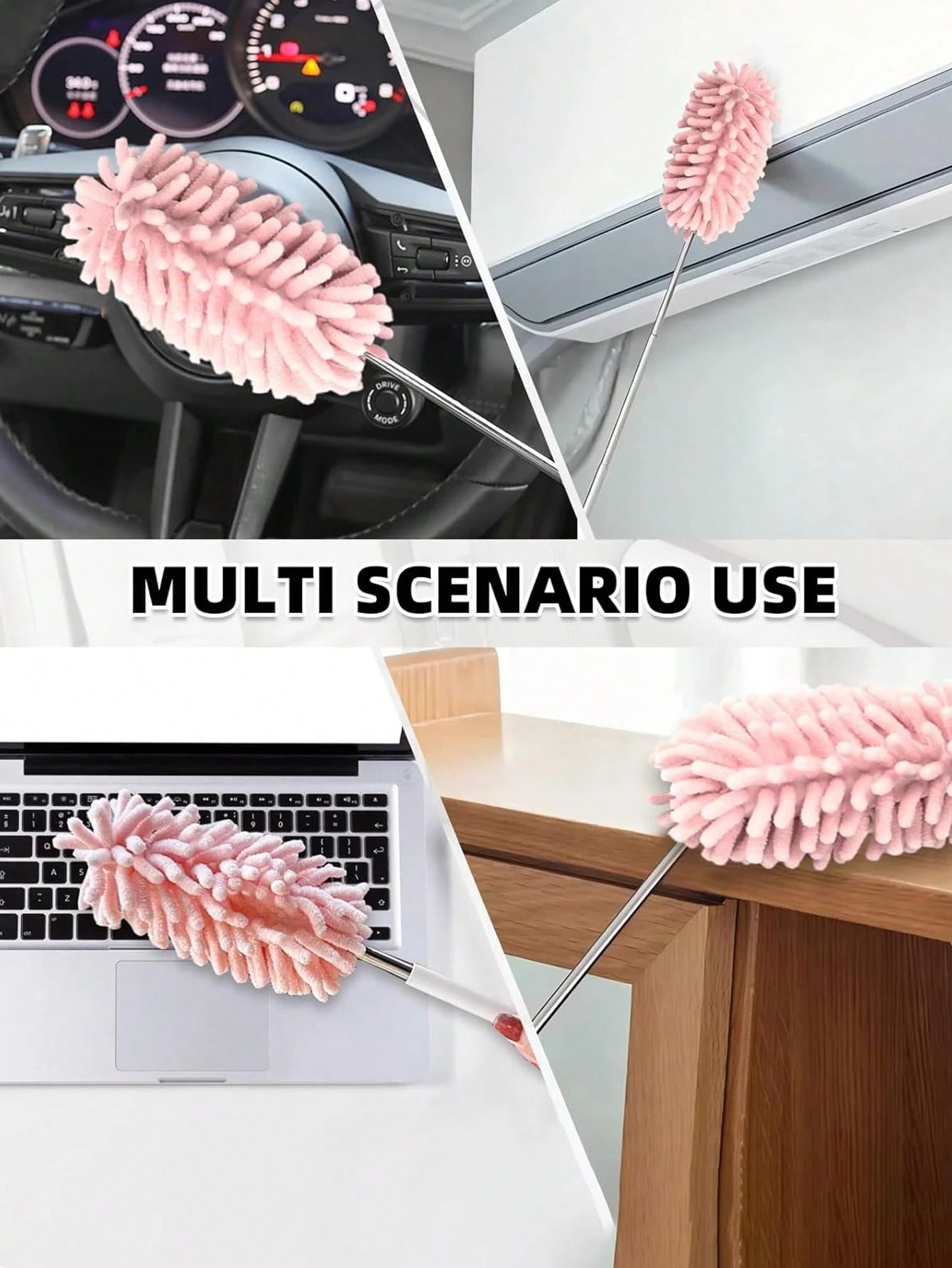 Car Cleaning Tools, Car Duster Brush, Retractable Duster, Car Glass Cleaner, Retractable Anti-Static Duster Brush For Cleaning Car Dust And Windshield