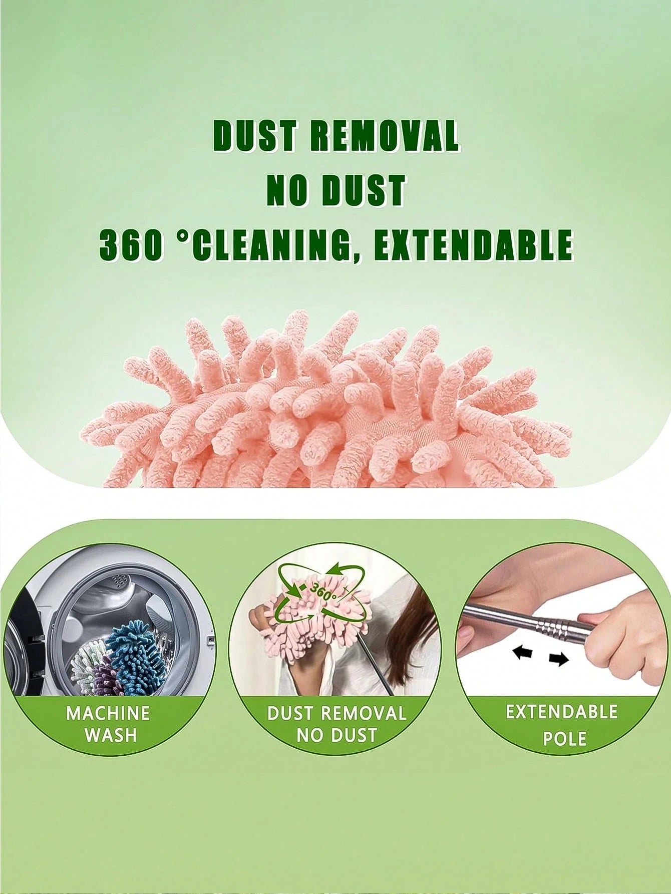 Car Cleaning Tools, Car Duster Brush, Retractable Duster, Car Glass Cleaner, Retractable Anti-Static Duster Brush For Cleaning Car Dust And Windshield