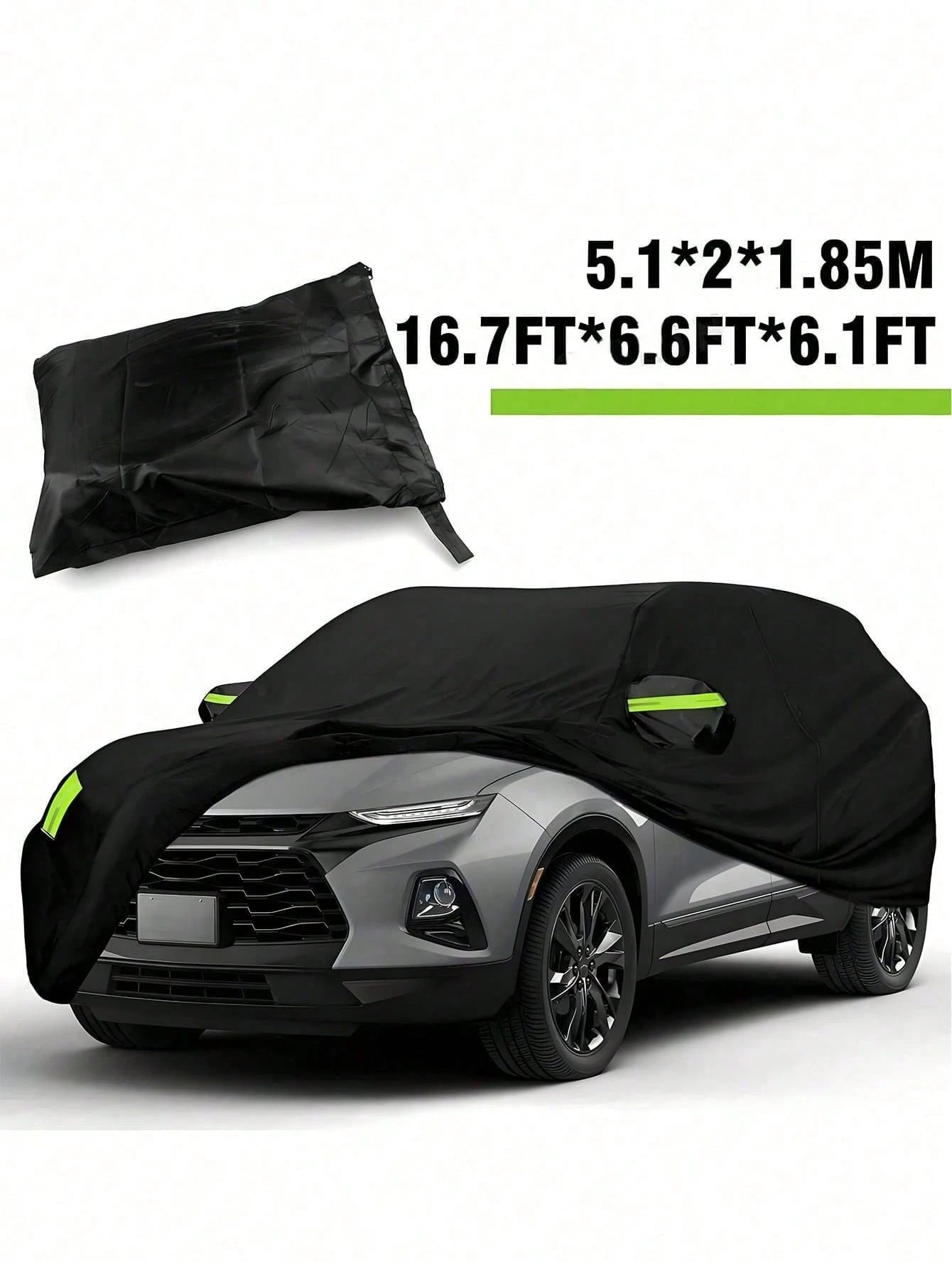 [Car Cover] Universal 190T Car Cover| Outdoor Dust-Proof, Wind-Proof, Sun-Proof, Snow-Proof, UV-Resistant| Suitable For Hatchback SUV/Sedan, With Reflective Strip, Elastic Edge, Rearview Mirror Pock