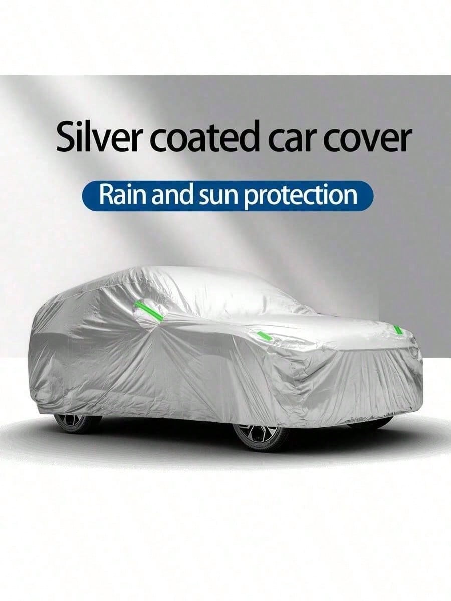 [Car Cover] Universal 190T Car Cover| Outdoor Dust-Proof, Wind-Proof, Sun-Proof, Snow-Proof, UV-Resistant| Suitable For Hatchback SUV/Sedan, With Reflective Strip, Elastic Edge, Rearview Mirror Pock