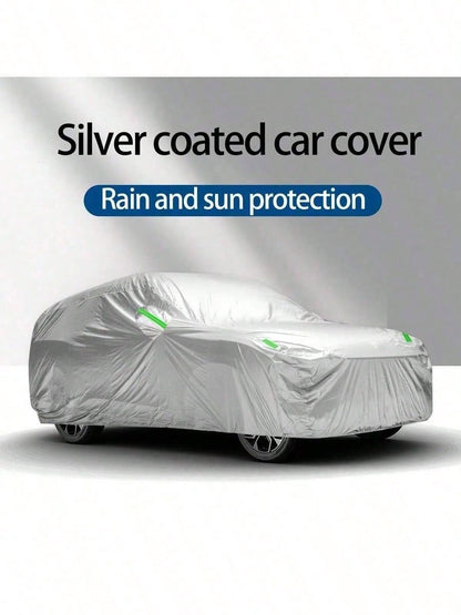 [Car Cover] Universal 190T Car Cover| Outdoor Dust-Proof, Wind-Proof, Sun-Proof, Snow-Proof, UV-Resistant| Suitable For Hatchback SUV/Sedan, With Reflective Strip, Elastic Edge, Rearview Mirror Pock