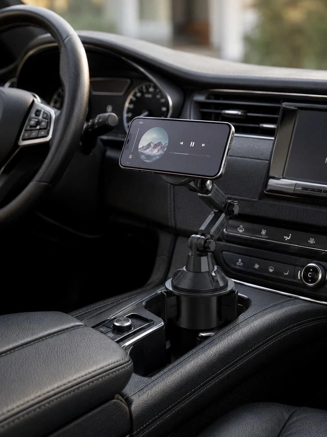 Car Cup Holder Magnetic Phone Mount, Adjustable Multi-Joint Arm MagSafe Car Phone Holder, 360° Rotating Stable Cup Base Phone Mount, Hands-Free Navigation Universal Car Dashboard Smartphone Holder