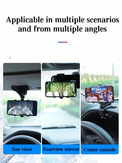 Car Dashboard Phone Holder, HUD Mount Clip-On Universal Navigation Bracket, Air Vent Clip Holder