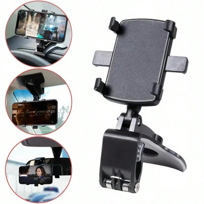 Car Dashboard Phone Holder, HUD Mount Clip-On Universal Navigation Bracket, Air Vent Clip Holder