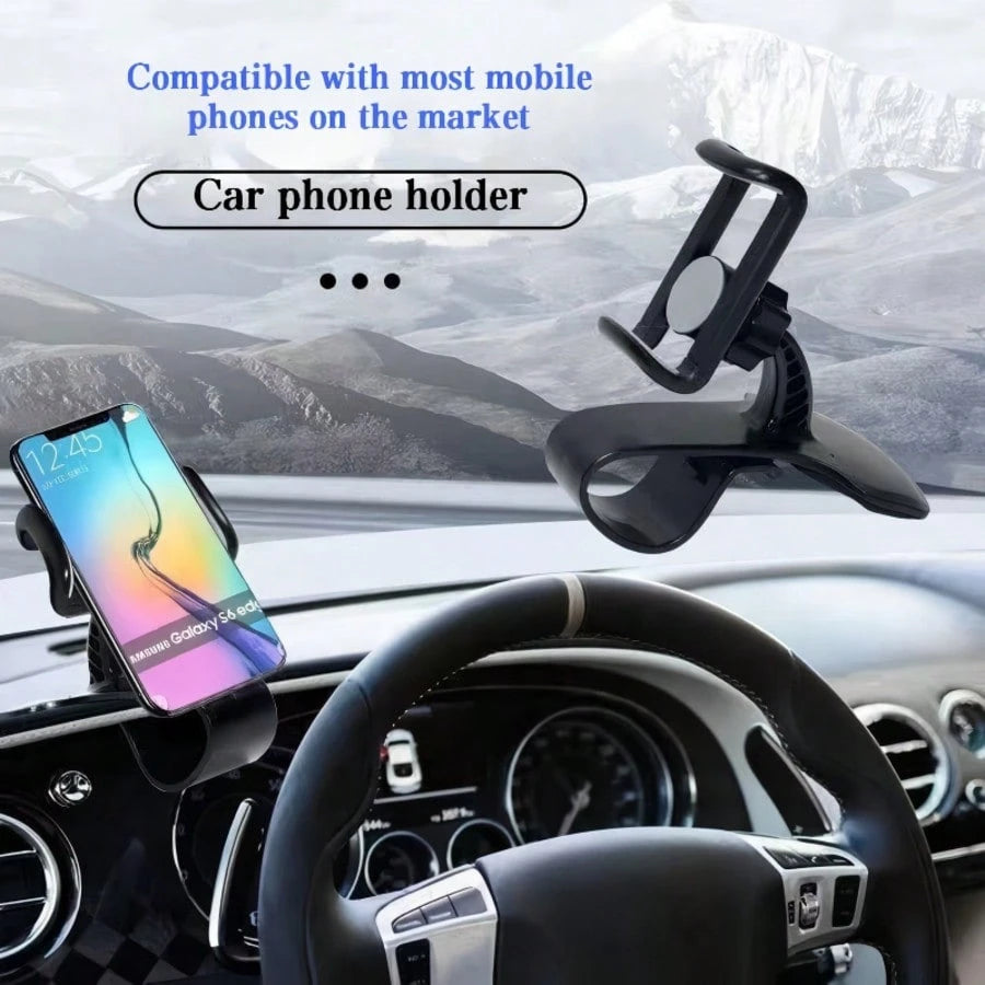 Car Dashboard Phone Holder, HUD Mount Clip-On Universal Navigation Bracket, Air Vent Clip Holder