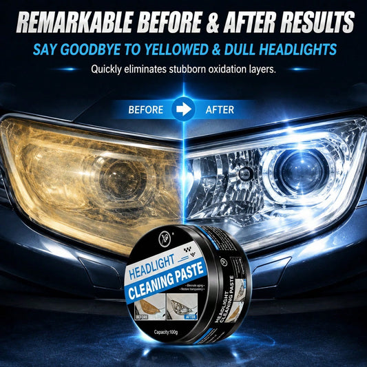 Car Headlight Restoration Kit, Ceramic Headlight Cleaner & Restorer, Removes Scratches,Oxidation & Yellowing, Nano Coating With Sponge Applicator For All Car Lamps, Long-LastingClear Finish Headlight