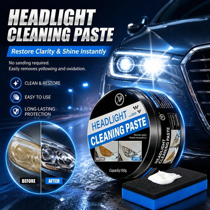 Car Headlight Restoration Kit, Ceramic Headlight Cleaner & Restorer, Removes Scratches,Oxidation & Yellowing, Nano Coating With Sponge Applicator For All Car Lamps, Long-LastingClear Finish Headlight