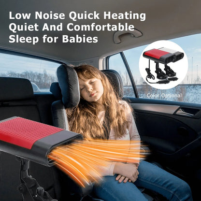 Car Heater- 12V USB Portable Heating Suction Cup Car Windshield/Center Console Heater Compatible With Multiple Vehicles