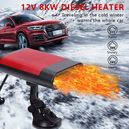 Car Heater- 12V USB Portable Heating Suction Cup Car Windshield/Center Console Heater Compatible With Multiple Vehicles