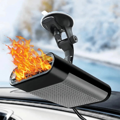 Car Heater- 12V USB Portable Heating Suction Cup Car Windshield/Center Console Heater Compatible With Multiple Vehicles