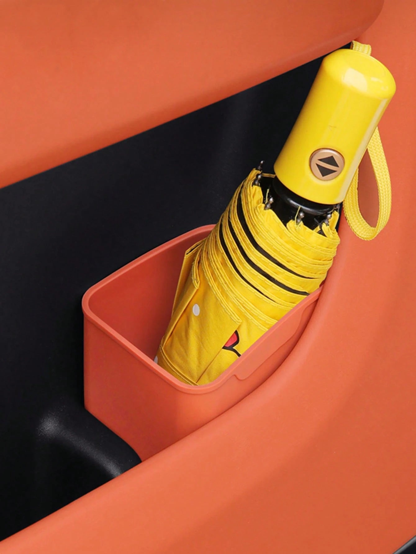 Car Interior Storage Box, Black Silicone Car Door Side Organizer With Umbrella Holder And Trash Can, Car Accessories (Black)