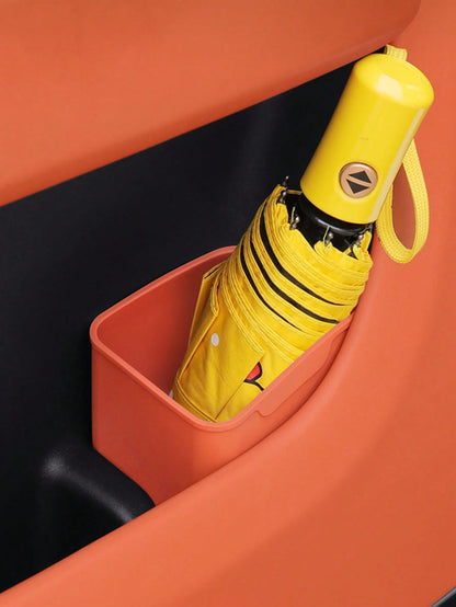 Car Interior Storage Box, Black Silicone Car Door Side Organizer With Umbrella Holder And Trash Can, Car Accessories (Black)