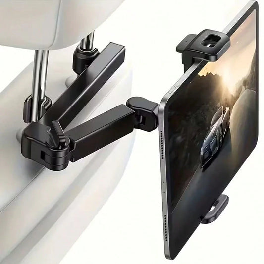Car Rear Headrest Tablet And Phone Stand| Durable ABS Material, Headrest Mounting Type Compatible With IPhone, Android Phone, Gift For Birthday, Family, Friends Gifts Birthday Driving Car Accessories