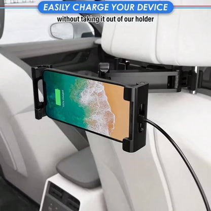 Car Rear Headrest Tablet And Phone Stand| Durable ABS Material, Headrest Mounting Type Compatible With IPhone, Android Phone, Gift For Birthday, Family, Friends Gifts Birthday Driving Car Accessories