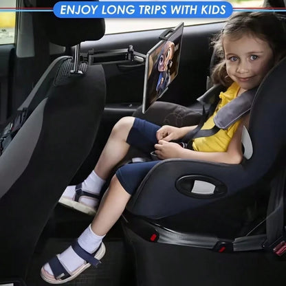 Car Rear Headrest Tablet And Phone Stand| Durable ABS Material, Headrest Mounting Type Compatible With IPhone, Android Phone, Gift For Birthday, Family, Friends Gifts Birthday Driving Car Accessories