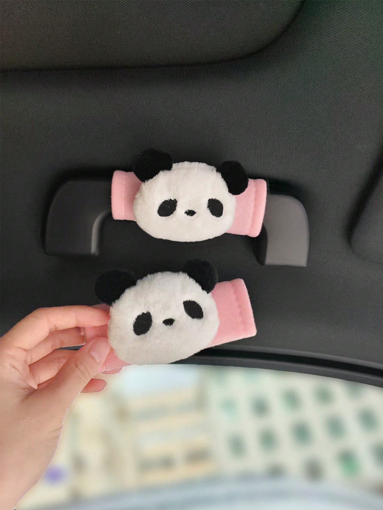 Car Roof Panda Handle Protection Cover For Car Interior Handle For Roof Car Roof Handle Set For Interior Door Handle Set For Passenger Seat Decoration