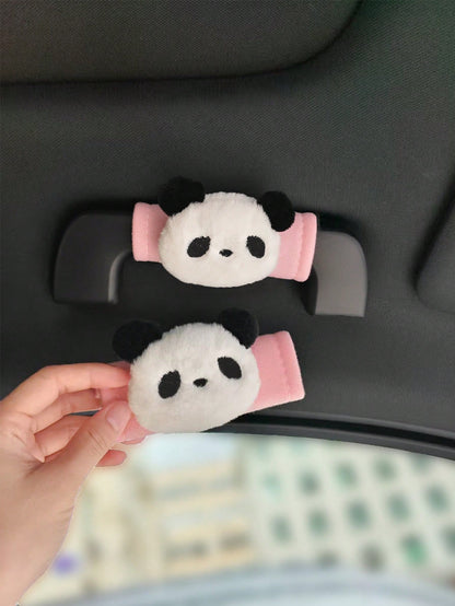 Car Roof Panda Handle Protection Cover For Car Interior Handle For Roof Car Roof Handle Set For Interior Door Handle Set For Passenger Seat Decoration