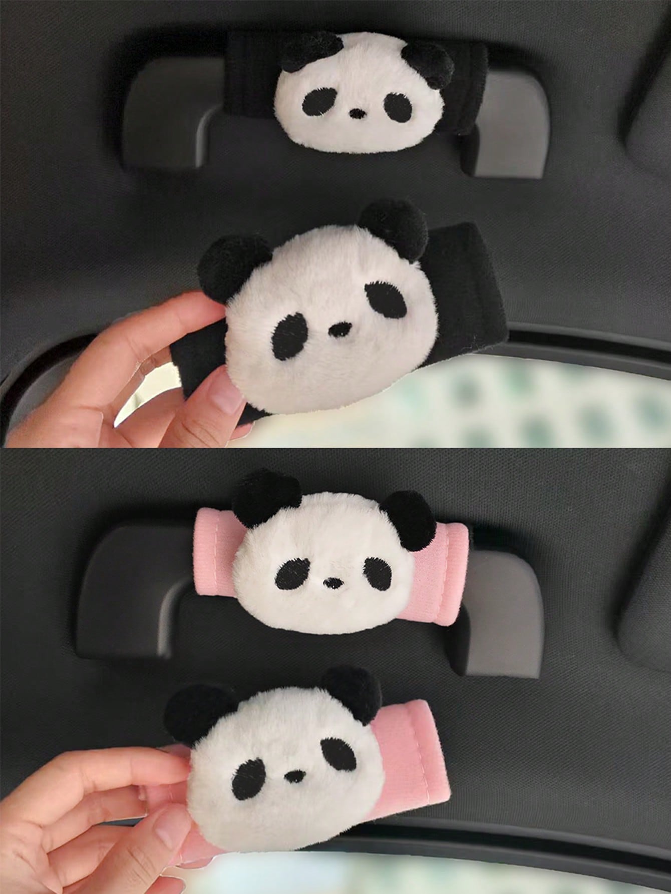 Car Roof Panda Handle Protection Cover For Car Interior Handle For Roof Car Roof Handle Set For Interior Door Handle Set For Passenger Seat Decoration