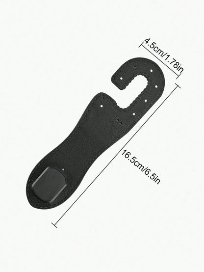 Car Seat Back Storage Hooks, Hidden Metal Hook Design- Made Of Rubber Leather Material, Suitable For Various Car Models