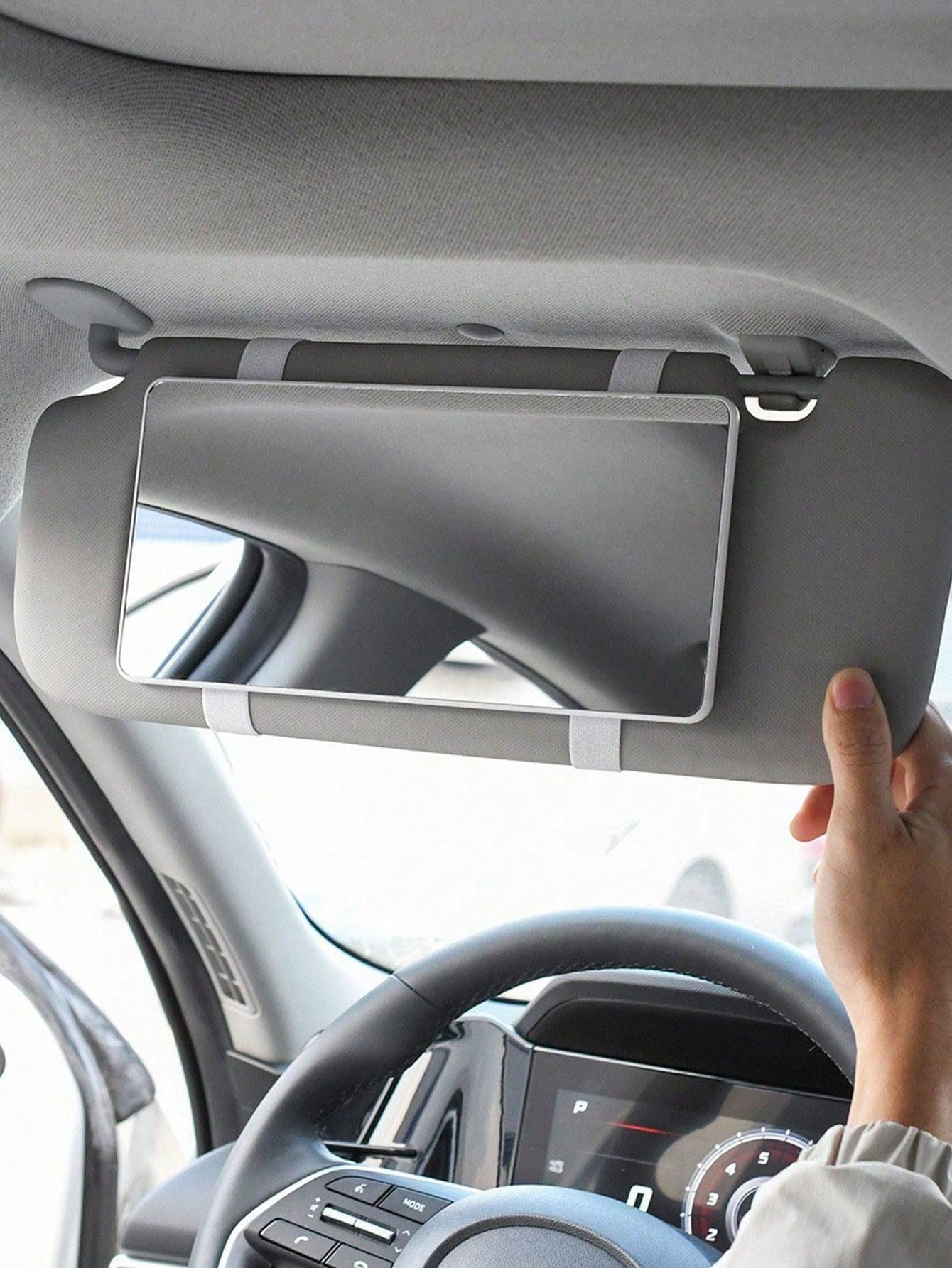 Car Sun Visor Mirror, Cosmetic Makeup Mirrors With Straps, HD Cars Interior Cosmetic Mirror, Car Accessories For Women Universal Sun Visor Mirrors For Trucks, Cars, SUVs,Car Acessesories,Car Decor,Car