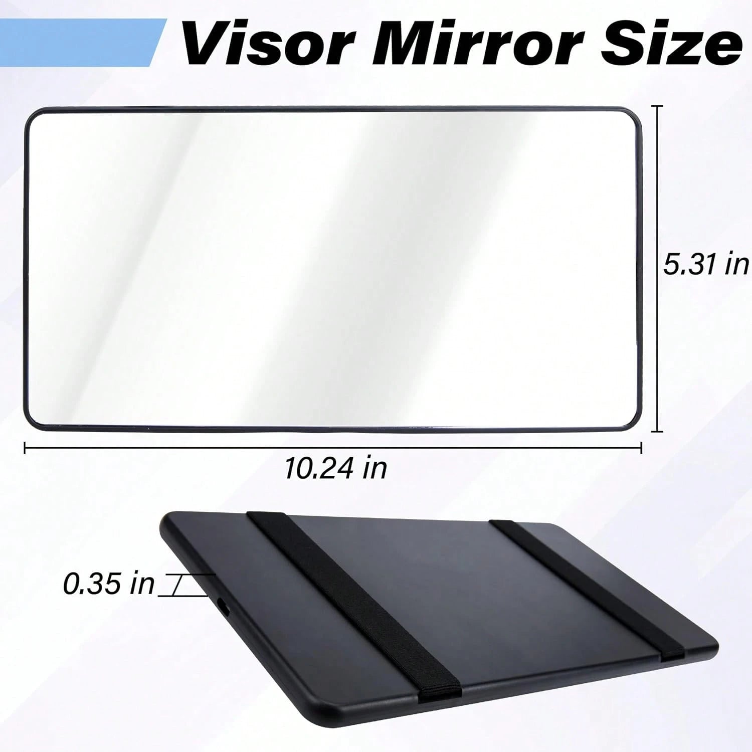 Car Sun Visor Mirror, Cosmetic Makeup Mirrors With Straps, HD Cars Interior Cosmetic Mirror, Car Accessories For Women Universal Sun Visor Mirrors For Trucks, Cars, SUVs,Car Acessesories,Car Decor,Car