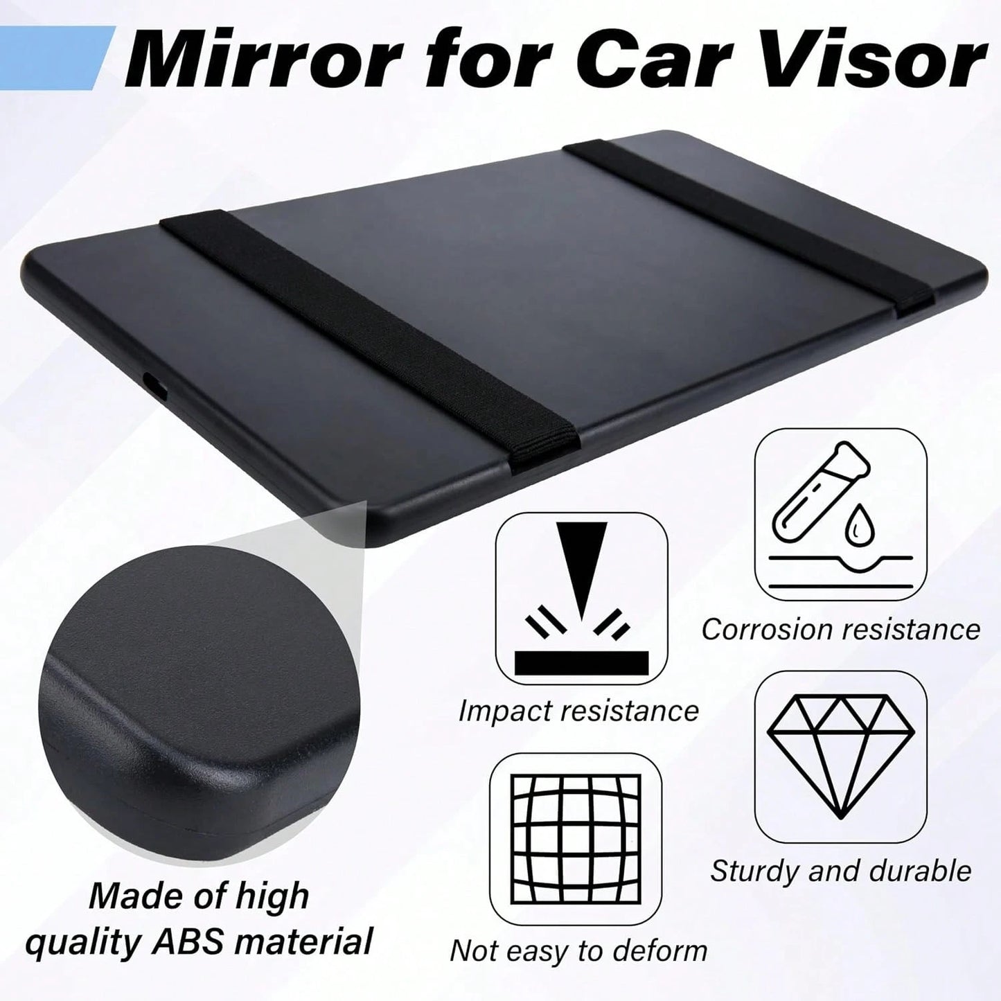 Car Sun Visor Mirror, Cosmetic Makeup Mirrors With Straps, HD Cars Interior Cosmetic Mirror, Car Accessories For Women Universal Sun Visor Mirrors For Trucks, Cars, SUVs,Car Acessesories,Car Decor,Car
