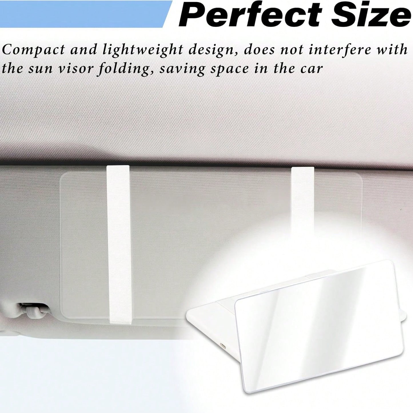 Car Sun Visor Mirror, Cosmetic Makeup Mirrors With Straps, HD Cars Interior Cosmetic Mirror, Car Accessories For Women Universal Sun Visor Mirrors For Trucks, Cars, SUVs,Car Acessesories,Car Decor,Car