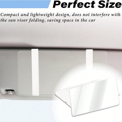 Car Sun Visor Mirror, Cosmetic Makeup Mirrors With Straps, HD Cars Interior Cosmetic Mirror, Car Accessories For Women Universal Sun Visor Mirrors For Trucks, Cars, SUVs,Car Acessesories,Car Decor,Car