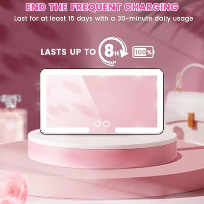 Car Sun Visor Vanity Mirror, Rechargeable Vehicle Makeup Mirror, Dimmable Touch Screen Cosmetic Mirror, Auto Travel Accessories, Universal For Most Cars